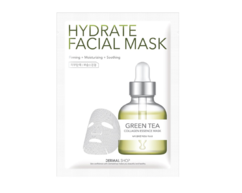 Маска для лица активное увлажнение Зеленый чай/ Green Tea Hydrate Facial Mask DERMAL SHOP