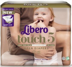Детские подгузники Libero Touch 5 (Maxi+) 10-14 кг