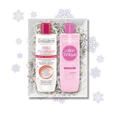 Подарочный набор Evoluderm (Мицеллярная вода для сверхчувствительной кожи, 250мл + Лосьон-тоник с розовой водой, 250мл)