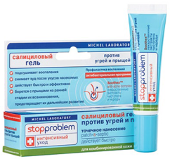 Салициловый гель против угрей и прыщей для комбинированной кожи Stop Problem