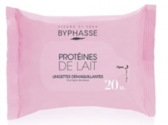 Влажные салфетки для снятия макияжа с молочными протеинами для всех типов кожи BYPHASSE 