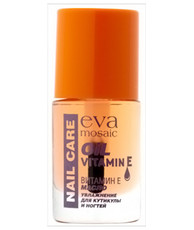 Масло увлажняющее с витамином Е, увлажнение кутикулы и ногтей EVA MOSAIC