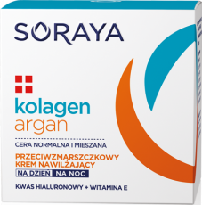 Увлажняющий против морщин крем, 50 мл SORAYA COLLAGEN + ARGAN 
