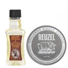 Комплект Reuzel Duo: шампунь и серая помада экстрасильной фиксации