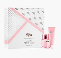 Набор парфюмерно-косметический EAU DE LACOSTE L.12.12  POUR ELLE SPARKLING (Туалетная вода 30мл+гель для душа 50мл)     