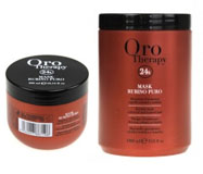 Маска с кератином, микрочастицами золота и рубина для окрашенных волос Oro Therapy 24k Rubino Puro Fanola