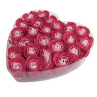 Набор из 24 мыльных роз в блистерной упаковке в форме сердца Liss Kroully 