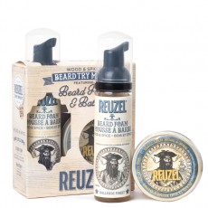 Набор Reuzel Wood & Spice Beard Try Me Kit: бальзам и пена для бороды
