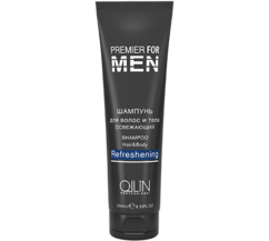 Шампунь для волос и тела освежающий OLLIN PREMIER FOR MEN