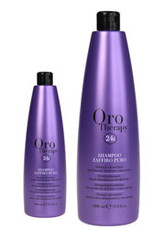 Шампунь с кератином, микрочастицами золота и сапфира для светлых и обесцвеченных волос Oro Therapy 24k Zaffiro Puro Fanola