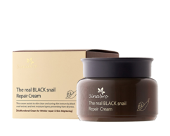 Крем восстанавливающий с экстрактом настоящей ЧЕРНОЙ улитки The real BLACK snail Repair Cream SINABRO