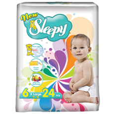 Подгузники New Sleepy Super Eco pack 6 Extra Large (16+ кг) 24 шт 