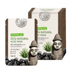Маска для лица тканевая увлажняющая Jeju Nature's Aloe Mask WELCOS (3шт) 