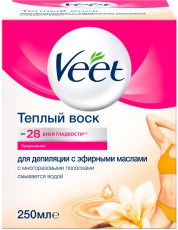 Теплый воск для депиляции с эфирными маслами VEET