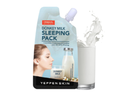 Маска для лица ночная с молоком ослицы Donkeymilk Sleeping Pack YEPPEN SKIN