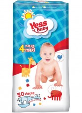 Подгузники Yess Baby Jumbo 4 Maxi (7-18 кг) 50 шт
