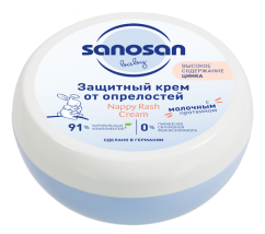 Защитный крем от опрелостей с молочным протеином, 150 мл Sanosan 